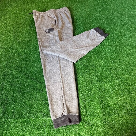 NBA Youth Iconic Logo Heather Gray French Terry Sweatpants Jogger Pants Size XL - Picture 1 of 11